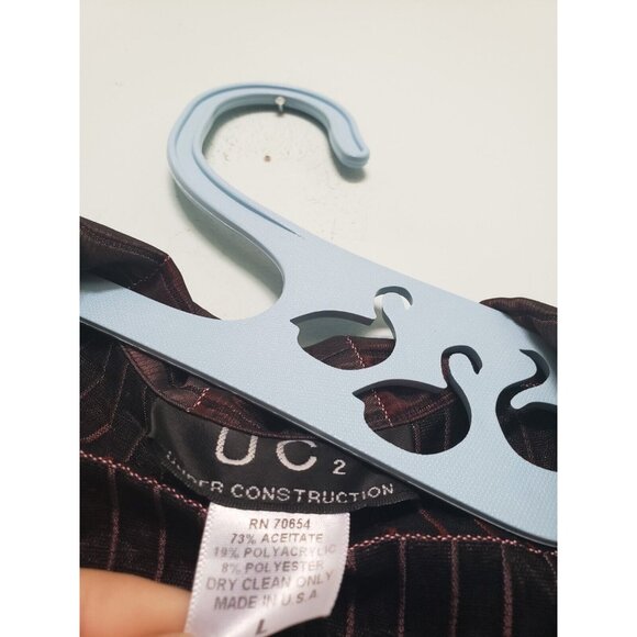 UC2 Under Construction Women L Blazer Jacket Open Front Purple Business Stitched - Picture 5 of 5